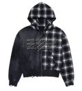 “Half Plaid” Zip Up